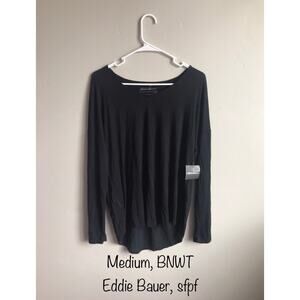 Eddie Bauer Black Celestial V-Neck Long Sleeved Flowy Tunic